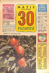 30 Mayıs 1983 Takvim Yaprağı - Doğum Günü Hediyesi EFMN15102 - Gökçekoleksiyon