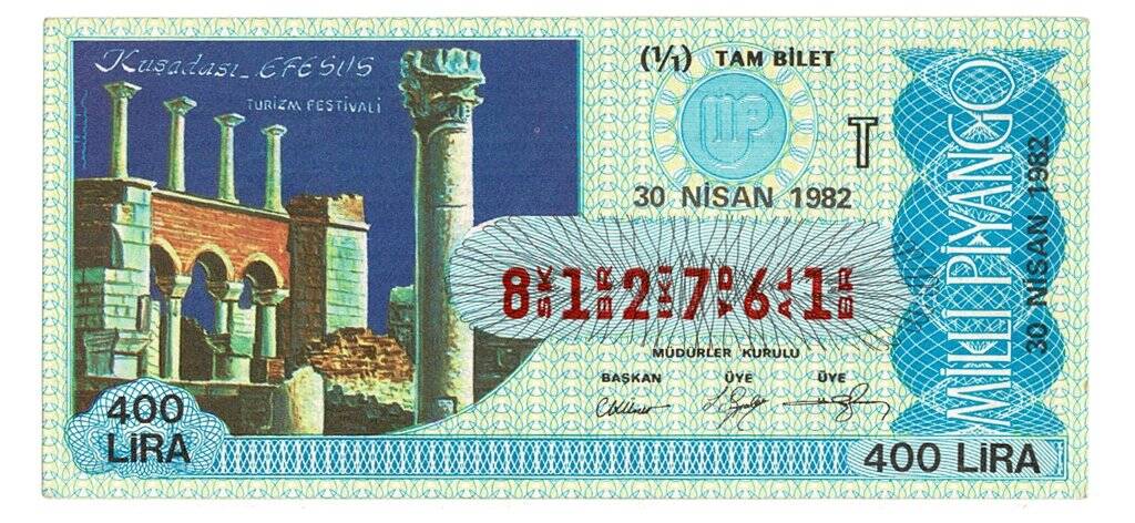 30 Nisan 1982 Tam Bilet PYB4254 - 1