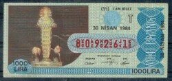 30 Nisan 1984 Piyango Tam Bilet PYB200 - Gökçekoleksiyon