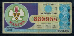 30 Nisan 1985 Tam Bilet PYB1162 - Gökçekoleksiyon