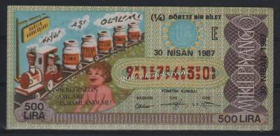 30 Nisan 1987 Çeyrek Bilet PYB1703 - 1