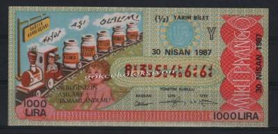 30 Nisan 1987 Yarım Bilet PYB1648 - 1