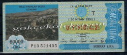 30 Nisan 1993 Tam Bİlet PYB2071 - Gökçekoleksiyon