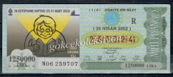 30 Nisan 2002 Çeyrek Bilet PYB1887 - Gökçekoleksiyon