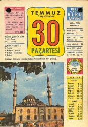 30 Temmuz 1979 Takvim Yaprağı - Doğum Günü Hediyesi EFM(N)11693 - Gökçekoleksiyon