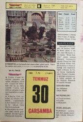 30 Temmuz 1980 Takvim Yaprağı - Doğum Günü Hediyesi EFM(N)9416 - Gökçekoleksiyon