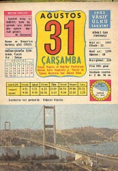 31 Ağustos 1983 Takvim Yaprağı - Doğum Günü Hediyesi EFM(N)9086 - Gökçekoleksiyon