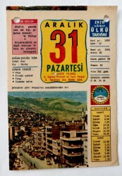 31 Aralık 1979 Takvim Yaprağı - Doğum Günü Hediyesi EFM(N)6613 - Gökçekoleksiyon