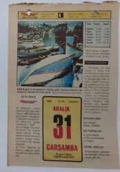 31 Aralık 1980 Takvim Yaprağı - Doğum Günü Hediyesi EFM(N)7247 - Gökçekoleksiyon