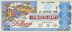 31 Aralık 1982 Piyango Bileti Tam Bilet PYB6375 - Gökçekoleksiyon