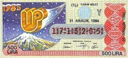 31 Aralık 1984 Piyango Bileti Yarım Bilet PYB6332 - Gökçekoleksiyon