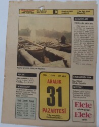 31 Aralık 1984 Takvim Yaprağı - Doğum Günü Hediyesi EFM(N)7065 - Gökçekoleksiyon