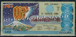 31 Aralık 1984 Tam Bilet PYB1533 - Gökçekoleksiyon