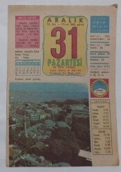 31 Aralık 1990 Takvim Yaprağı - Doğum Günü Hediyesi EFM(N)6807 - Gökçekoleksiyon