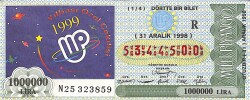 31 Aralık 1998 Piyango Bileti Dörtte Bir Bilet PYB6526 - Gökçekoleksiyon