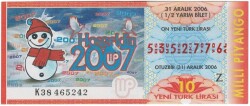 31 Aralık 2006 Yarım Bilet PYB3499 - Gökçekoleksiyon