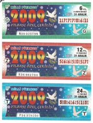 31 Aralık 2008 Çeyrek , Yarım ve Tam Bilet G -Z- T PYB3973 - Gökçekoleksiyon