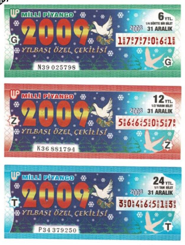 31 Aralık 2008 Çeyrek , Yarım ve Tam Bilet G -Z- T PYB3973 - 1