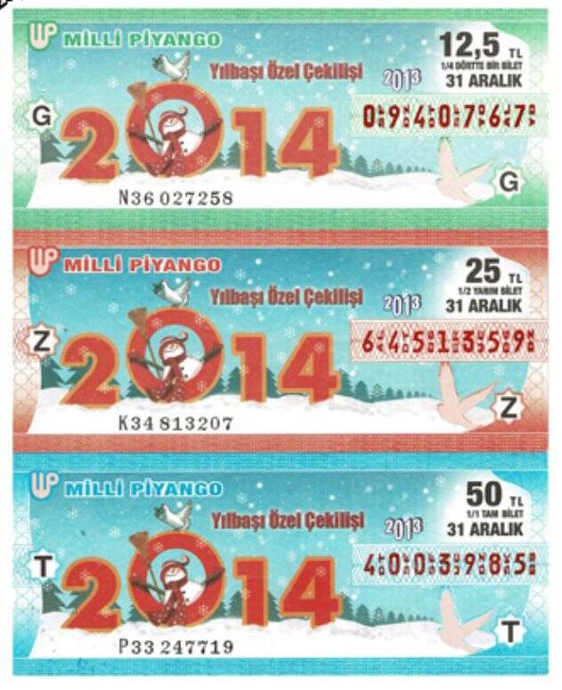 31 Aralık 2013 Çeyrek, Yarım ve Tam Bilet G-Z-T PYB4048 - 1