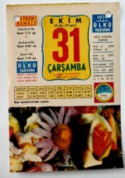 31 Ekim 1979 Takvim Yaprağı -Doğum Günü Hediyesi EFM(N)6496 - Gökçekoleksiyon