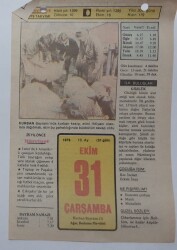 31 Ekim 1979 Takvim Yaprağı - Doğum Günü Hediyesi EFM(N)7381 - Gökçekoleksiyon