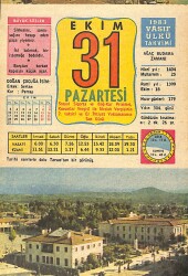 31 Ekim 1983 Takvim Yaprağı - Doğum Günü Hediyesi EFMN14720 - Gökçekoleksiyon