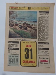 31 Ekim 1984 Takvim Yaprağı - Doğum Günü Hediyesi EFM(N)7005 - Gökçekoleksiyon