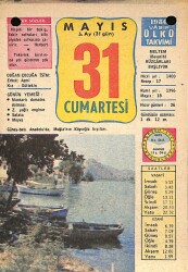 31 Mayıs 1980 Takvim Yaprağı - Doğum Günü Hediyesi EFM(N)9117 - Gökçekoleksiyon