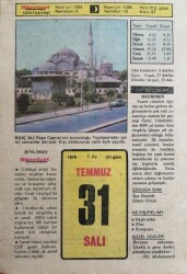 31 Temmuz 1979 Takvim Yaprağı - Doğum Günü Hediyesi EFM(N)9379 - Gökçekoleksiyon