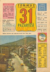 31 Temmuz 1989 Takvim Yaprağı - Doğum Günü Hediyesi EFMN13875 - Gökçekoleksiyon