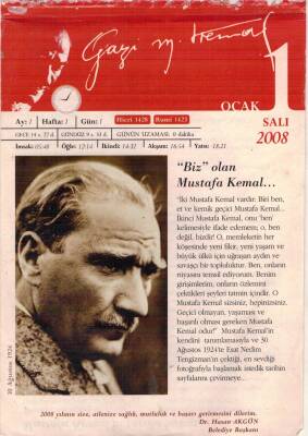 365 Gün Atatürk- 1 Ocak 2008 Takvim Yaprağı EFM(N)5737 - 3