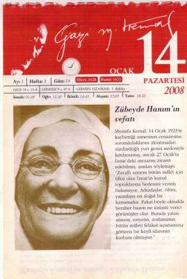 365 Gün Atatürk- 14 Ocak 2008 Takvim Yaprağı EFM(N)5749 - 1