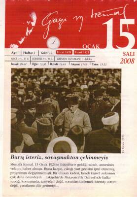 365 Gün Atatürk- 15 Ocak 2008 Takvim Yaprağı EFM(N)5750 - 1