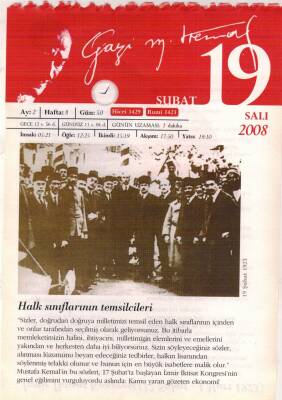 365 Gün Atatürk- 19 Şubat 2008 Takvim Yaprağı EFM(N)5776 - 2