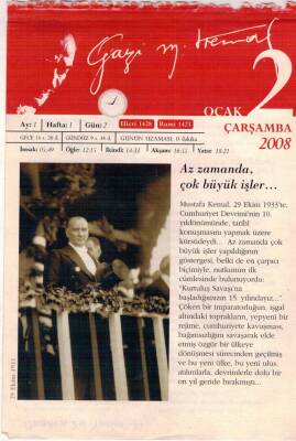 365 Gün Atatürk- 2 Ocak 2008 Takvim Yaprağı EFM(N)5738 - 3
