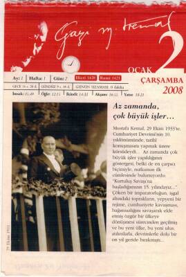 365 Gün Atatürk- 2 Ocak 2008 Takvim Yaprağı EFM(N)5738 - 1