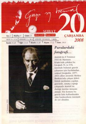 365 Gün Atatürk- 20 Şubat 2008 Takvim Yaprağı EFM(N)5777 - 1