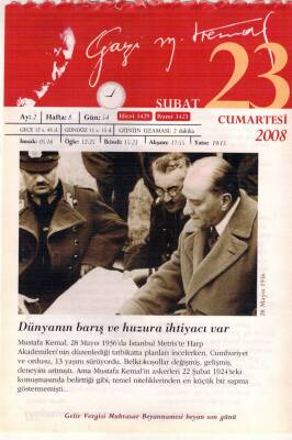 365 Gün Atatürk- 23 Şubat 2008 Takvim Yaprağı EFM(N)5780 - 3