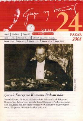 365 Gün Atatürk- 24 Şubat 2008 Takvim Yaprağı EFM(N)5781 - 1