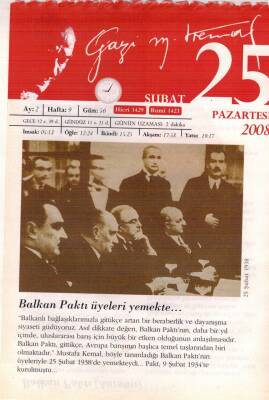 365 Gün Atatürk- 25 Şubat 2008 Takvim Yaprağı EFM(N)5782 - 1