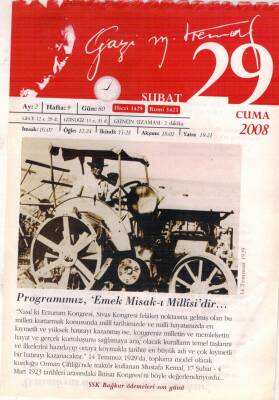 365 Gün Atatürk- 29 Şubat 2008 Takvim Yaprağı EFM(N)5786 - 2
