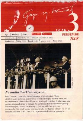 365 Gün Atatürk- 3 Ocak 2008 Takvim Yaprağı EFM(N)5739 - 2