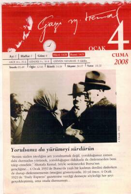 365 Gün Atatürk- 4 Ocak 2008 Takvim Yaprağı EFM(N)5740 - 2
