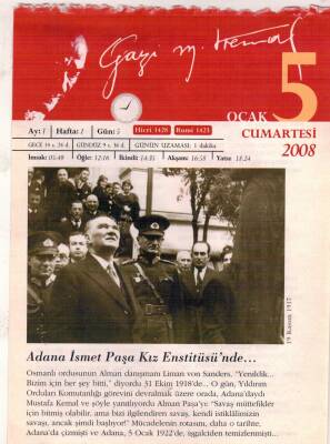365 Gün Atatürk- 5 Ocak 2008 Takvim Yaprağı EFM(N)5741 - 2