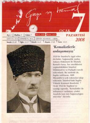 365 Gün Atatürk- 7 Ocak 2008 Takvim Yaprağı EFM(N)5743 - 1