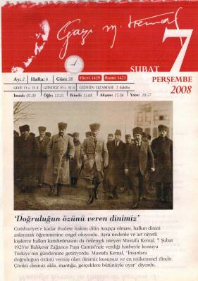 365 Gün Atatürk- 7 Şubat 2008 Takvim Yaprağı EFM(N)5764 - 2
