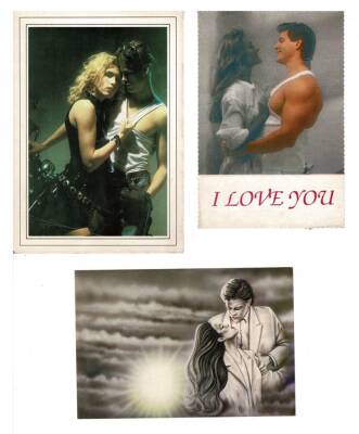 3lü Aşk ve Sevgi Temalı Kartpostal KRT7909 - 1