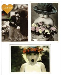 3lü Sevimli Çocuk Temalı Kartpostal KRT7958 - 2