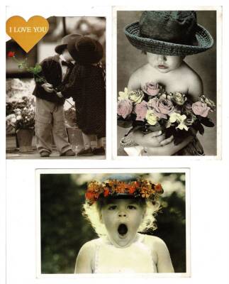 3lü Sevimli Çocuk Temalı Kartpostal KRT7958 - 2