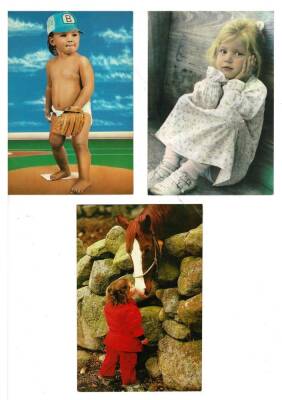 3lü Sevimli Çocuk Temalı Kartpostal KRT7959 - 2